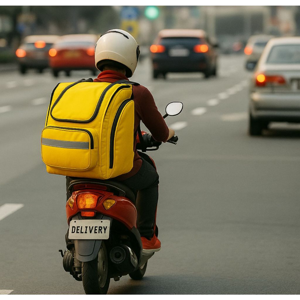 BAG AMARELA 99FOOD PARA MOTOBOY ENTREGA MOTO BICIC