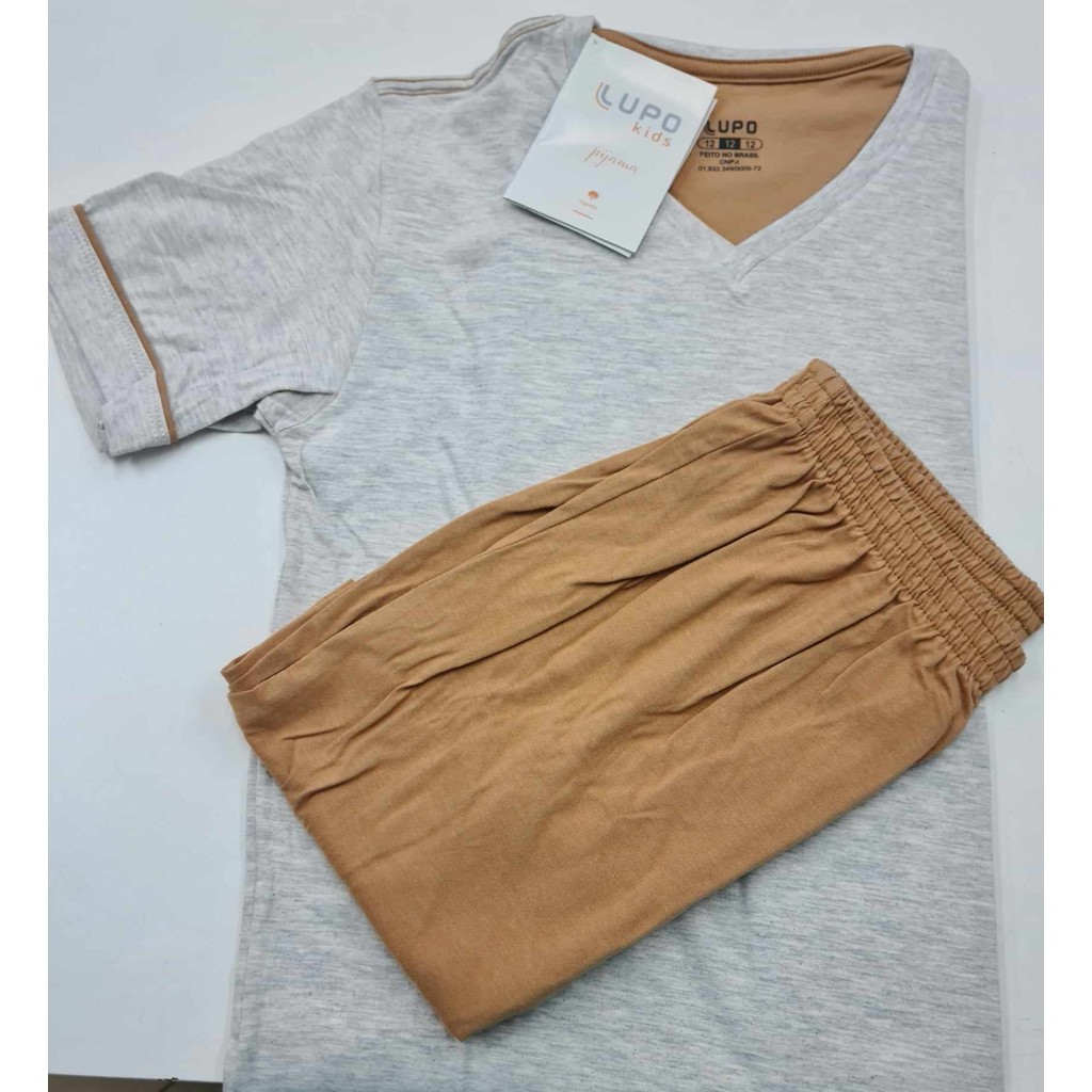 Pijama Curto com Shorts Juvenil Verão Algodão Lu