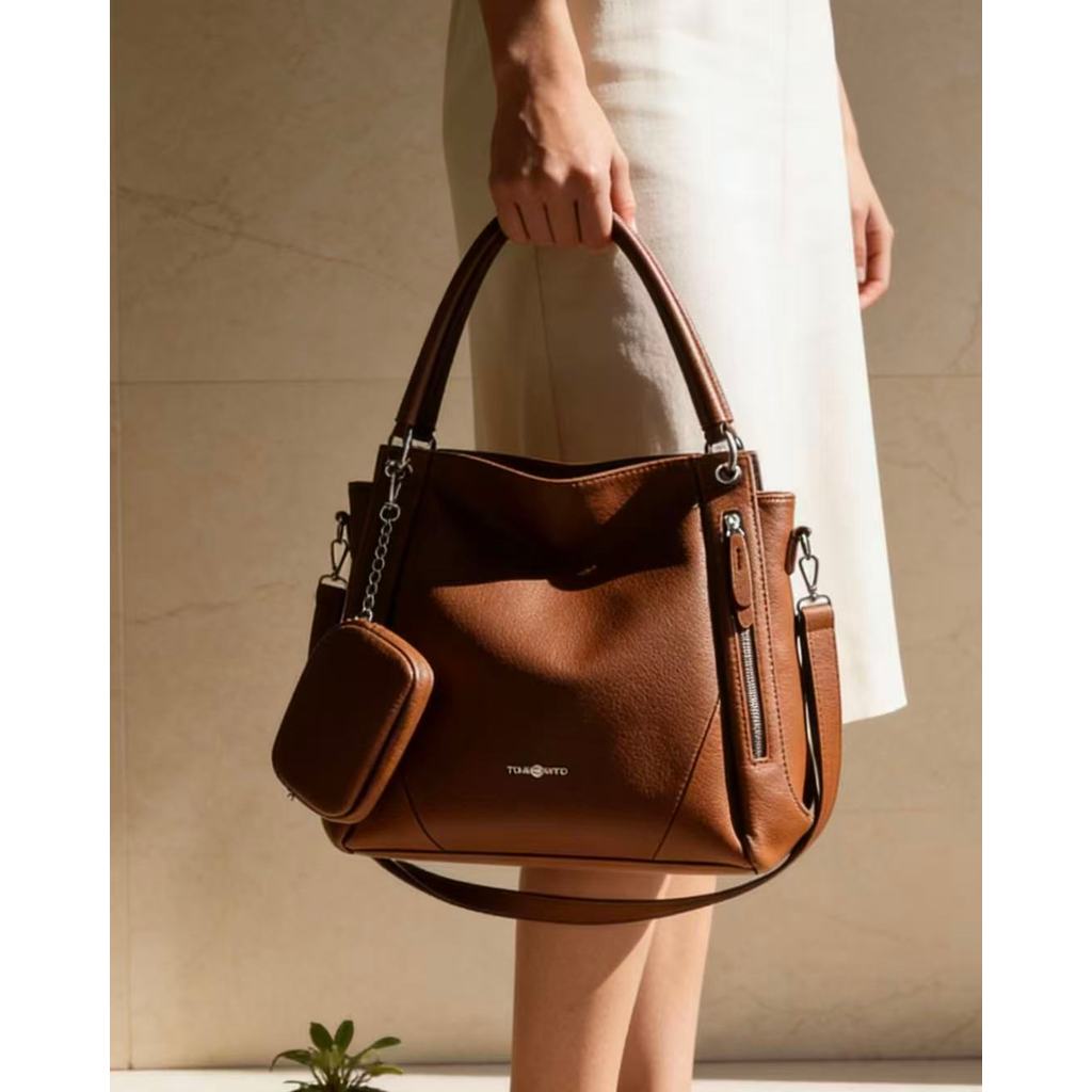 Bolsa Mochila Feminina Grande De Ombro Com Alça T