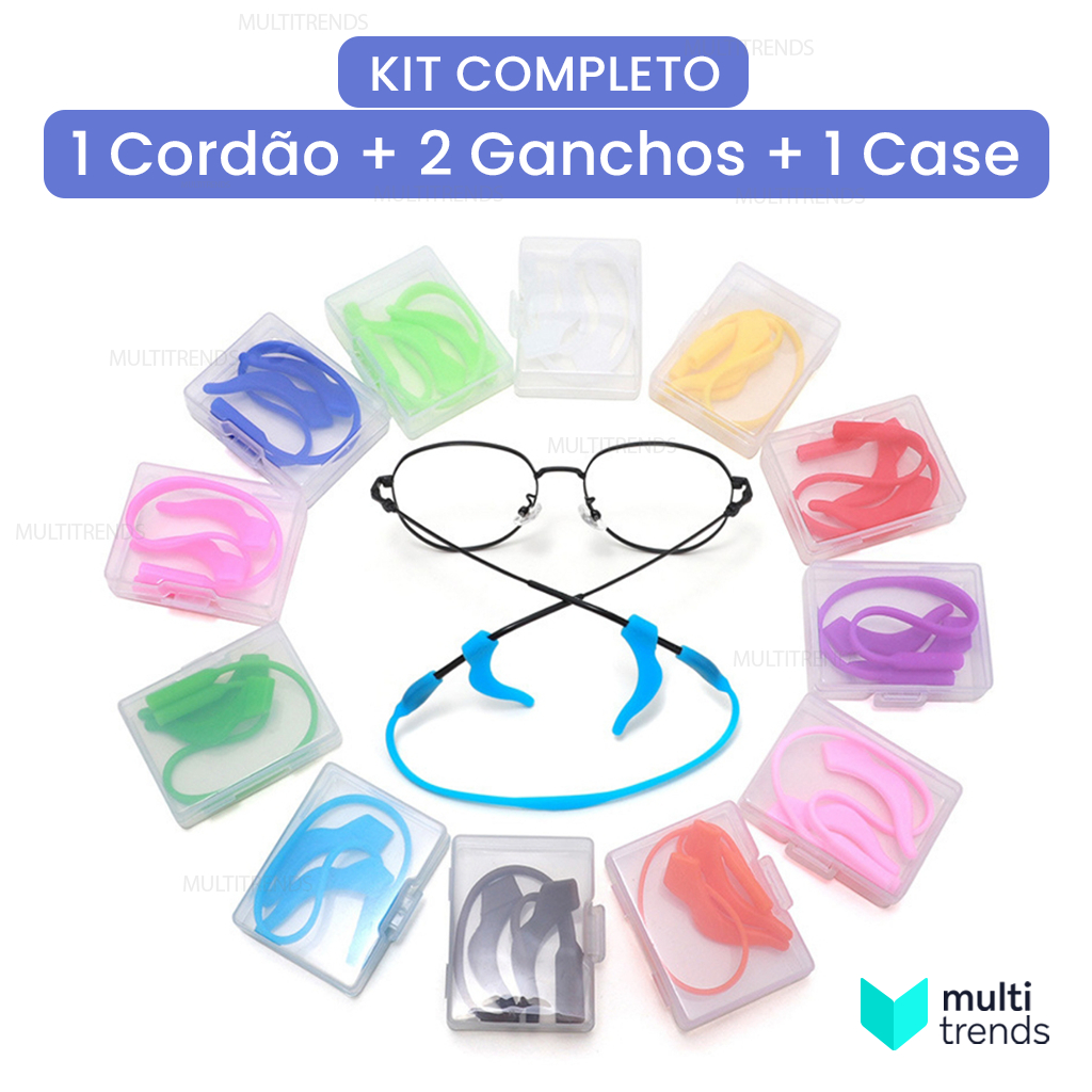Kit Cordão para Óculos Infantil com Trava de Ore