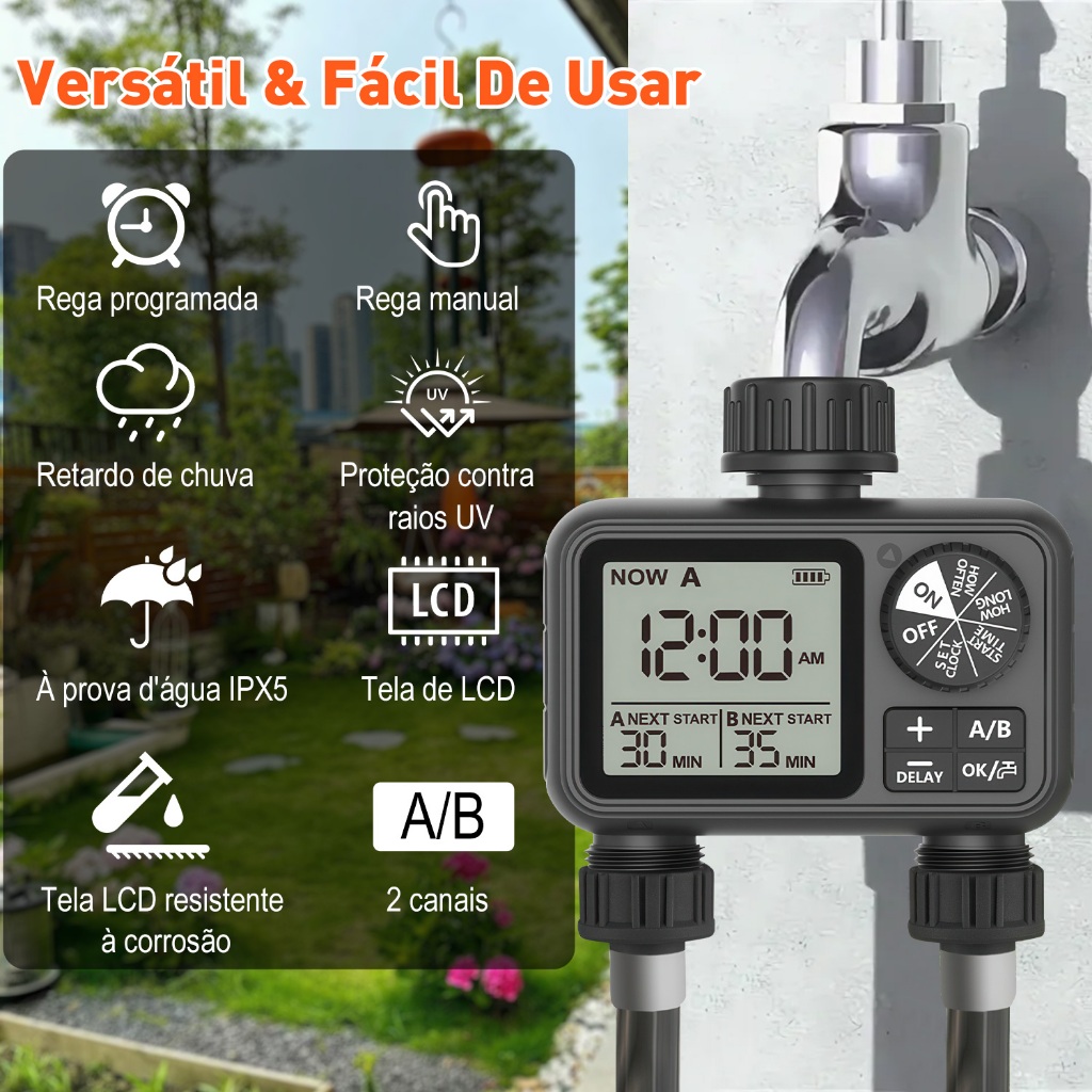 Temporizador Automático Irrigação Cronometrado 