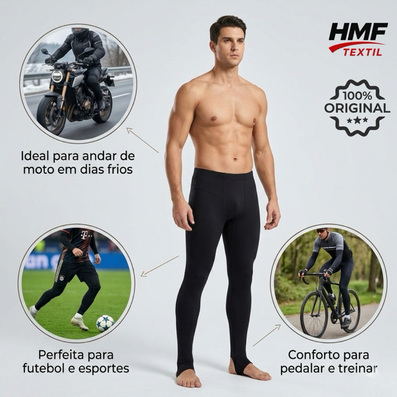 Calça Térmica Segunda Pele Motoqueiros Motoboy P