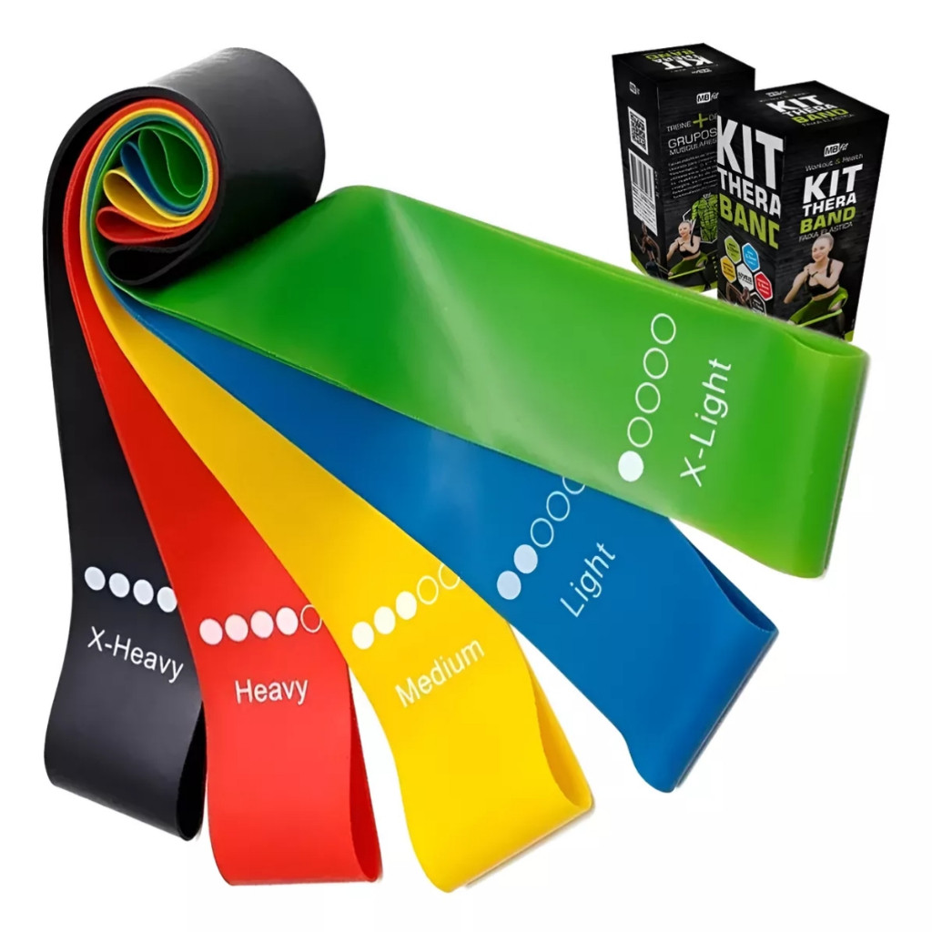 Kit 5 Elástico para Exercícios Original  Mini Ba