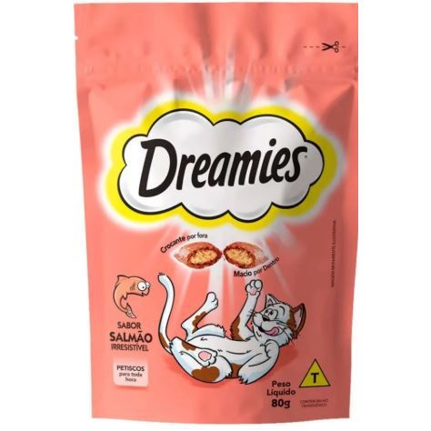 Petiscos Dreamies para Gatos Biscoito Adultos sabo