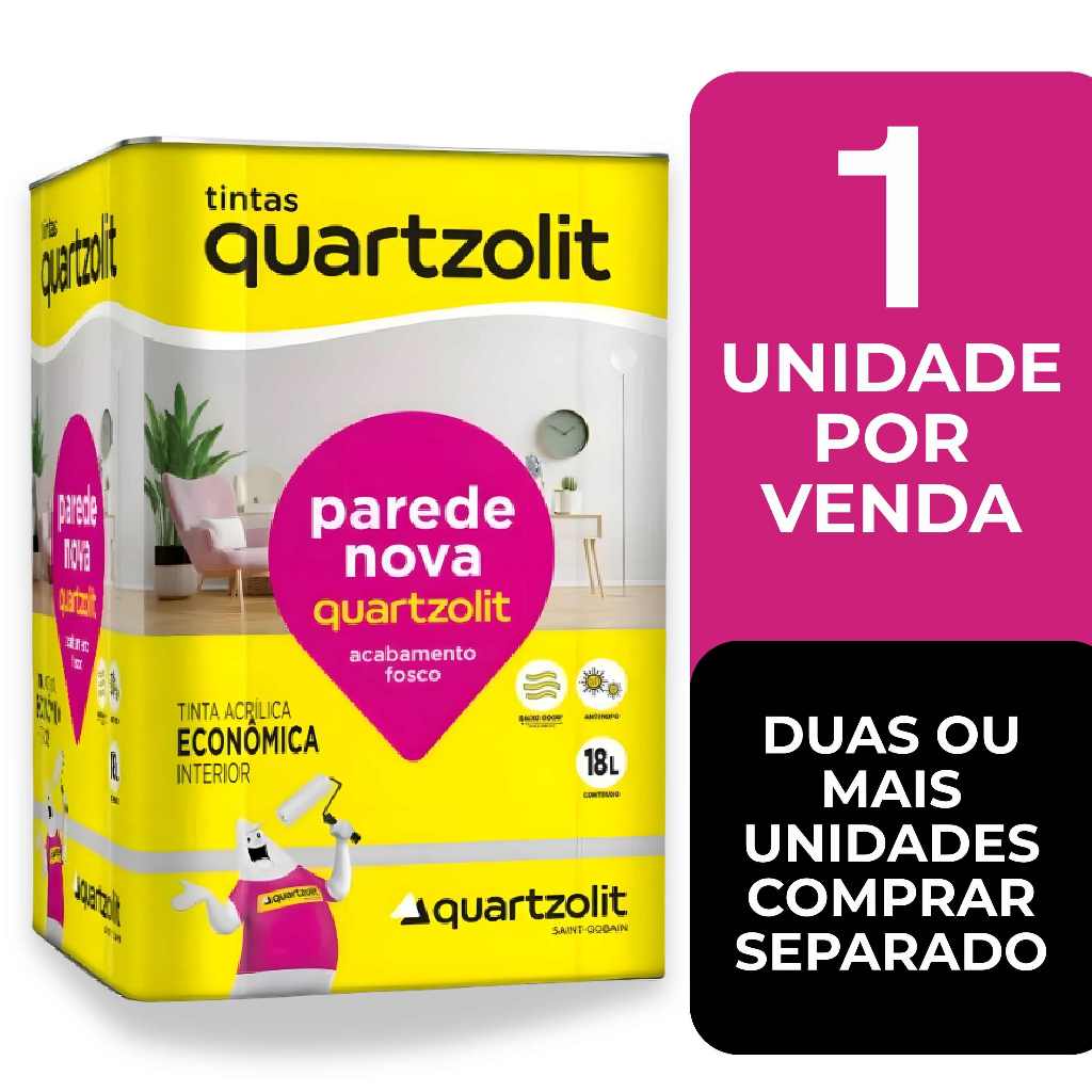 Tinta Acrílica Econômica Parede Nova Quartzolit 