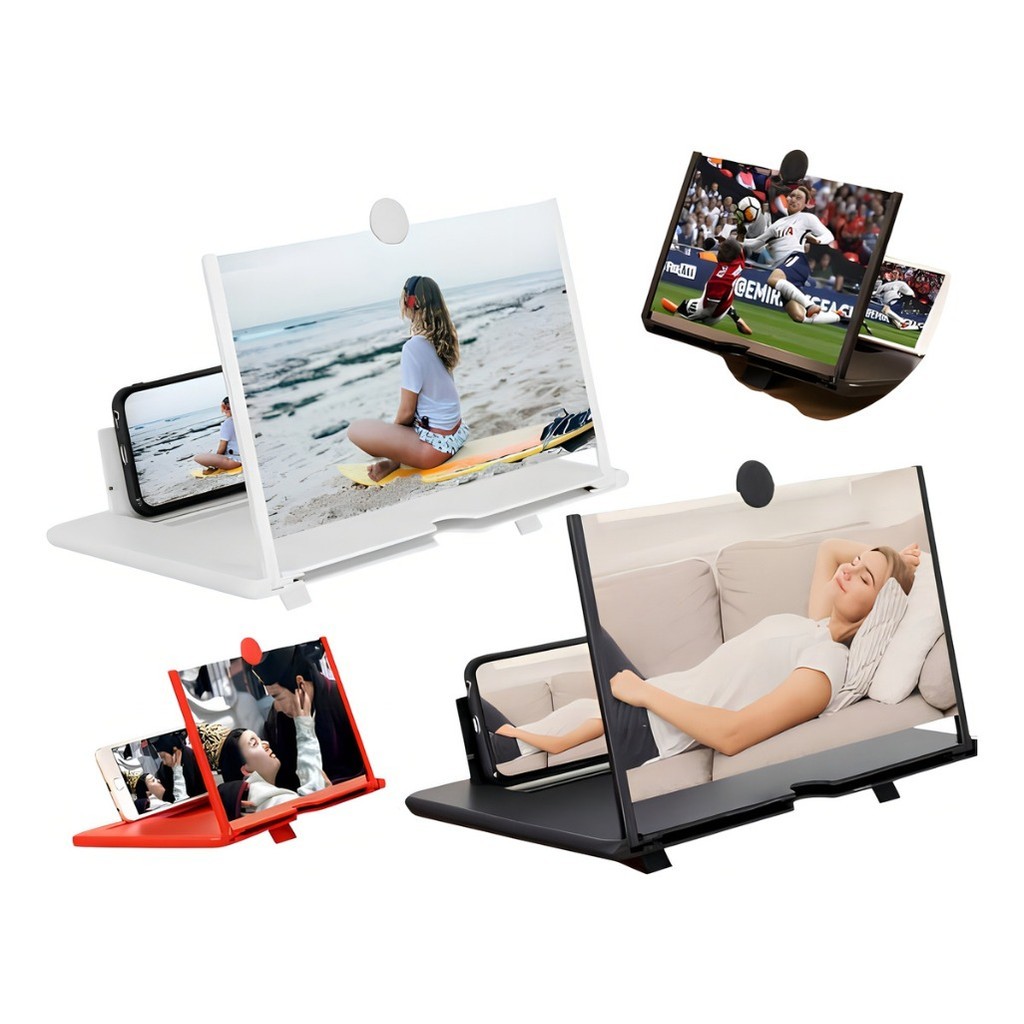 Lente De Aumento Tela 3d Suporte Ampliadora Zoom C