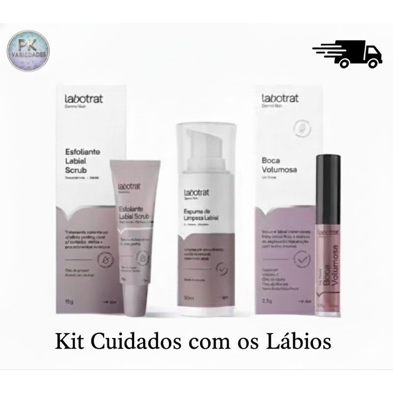 KIT ESFOLIANTE LABIAL+LIP GLOSS BOCA VOLUMOSA+ESPU