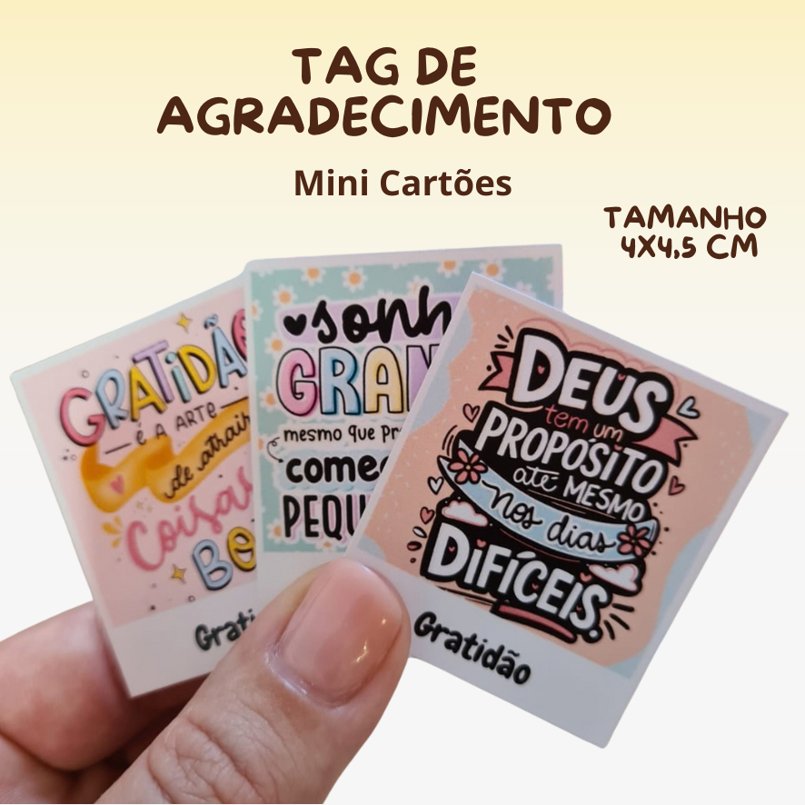 50/100/150 Mini Cartão Agradecimento ao Cliente T