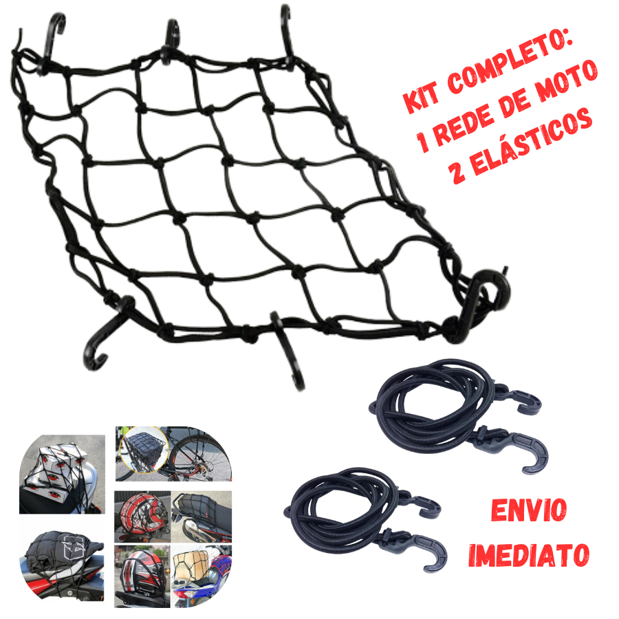 Rede Elástica Aranha COM 2 ExtensorES Capacete MO
