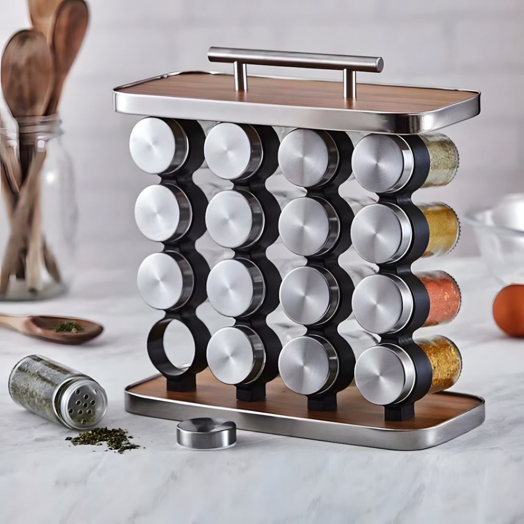 Porta Tempero 16 Potes de Condimentos 80ML Para Co