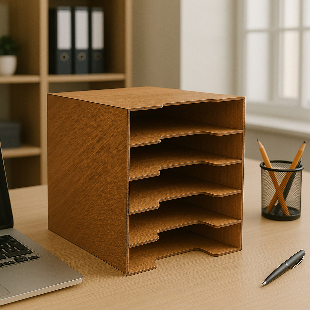 Organizador de Papéis 5 Divisórias em MDF –