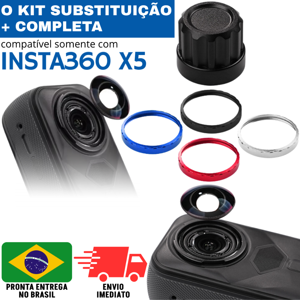 Kit Lente de Reposição Para Câmera Esportiva IN