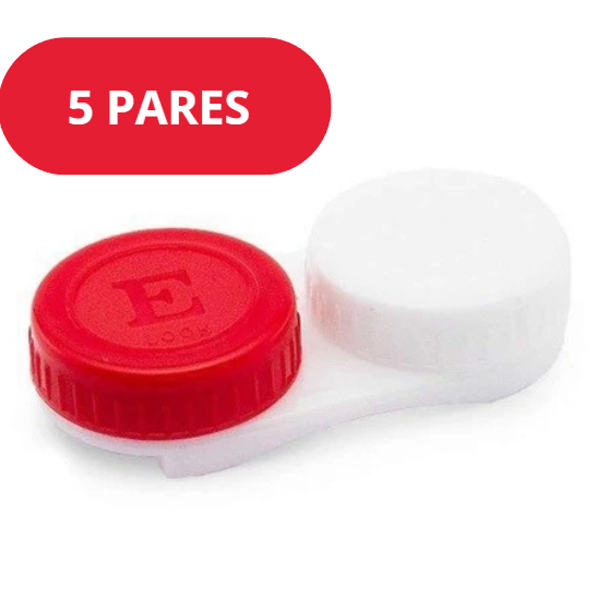 05 Pares Estojo para Lentes de Contato com Cores S