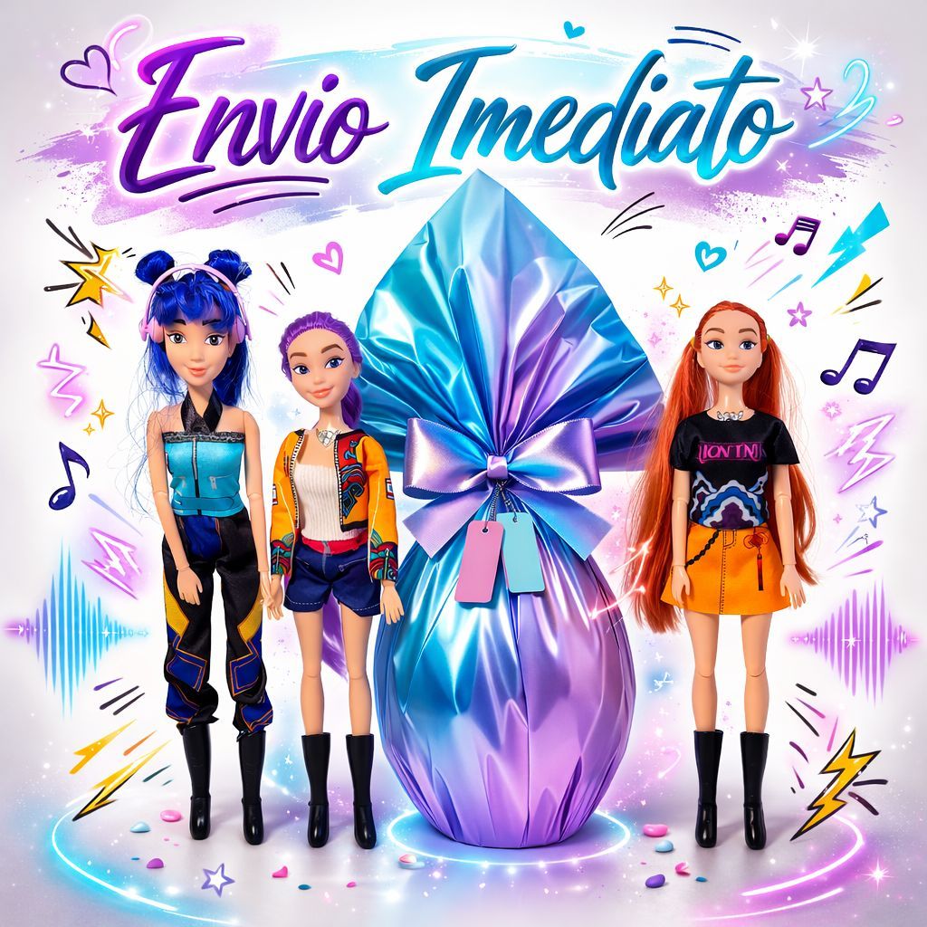 Kit Ovo De Páscoa + Boneca Guerreiras do KPop 250