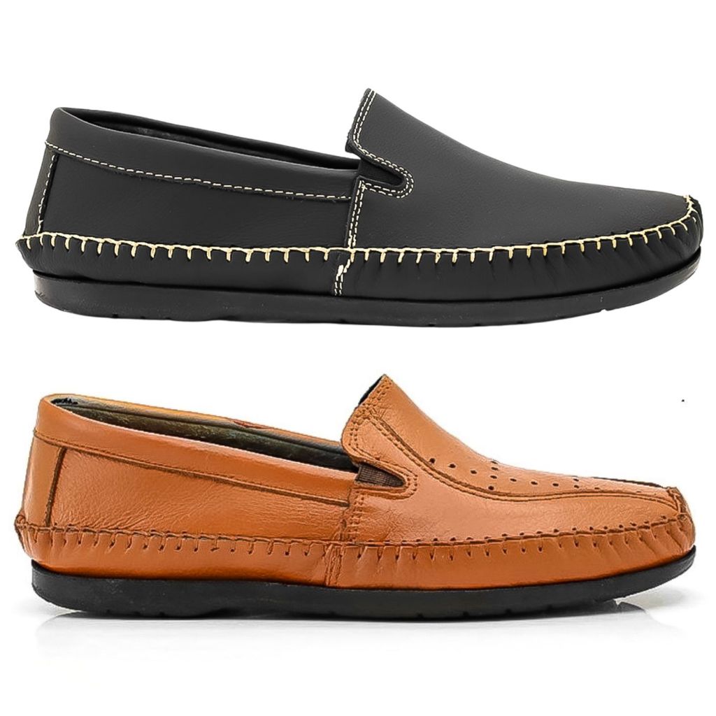 Kit 2 Pares Sapatos Sapatilha Masculino Mocassim C