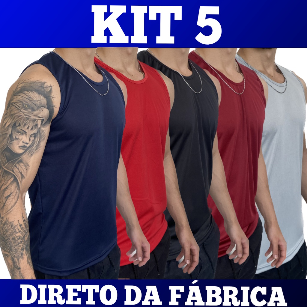 KIT 5 Regata Dry Fit Masculina – Casual R