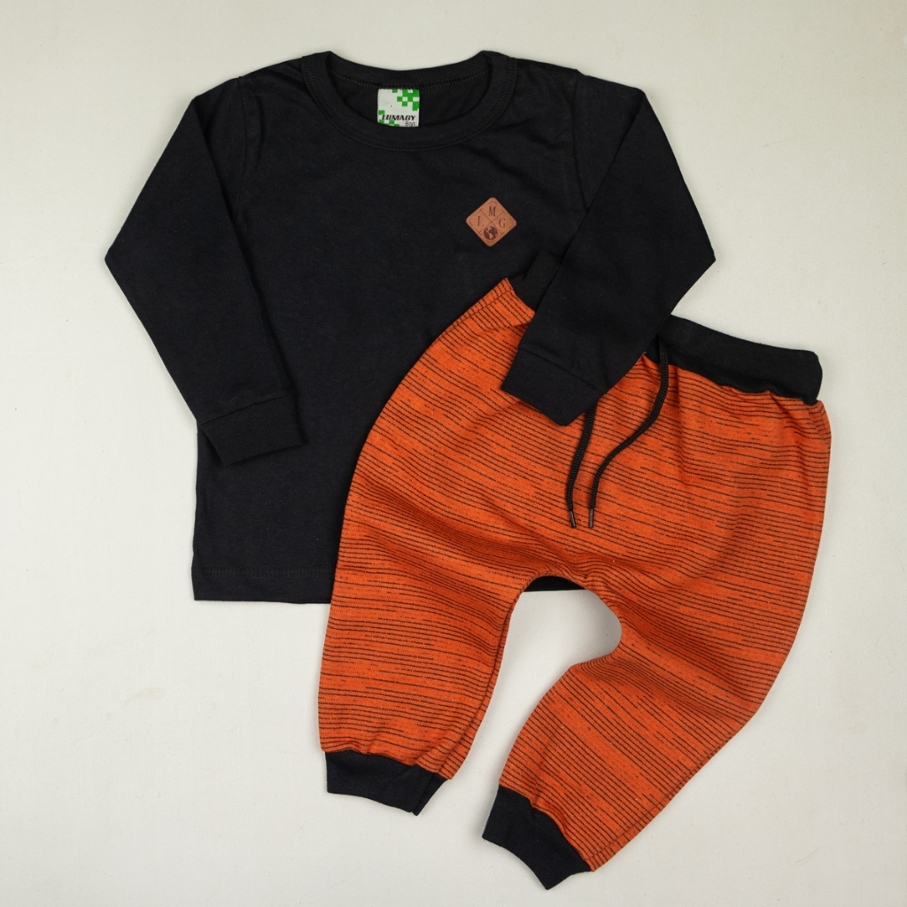 Conjunto infantil inverno menino camiseta m/l e ca