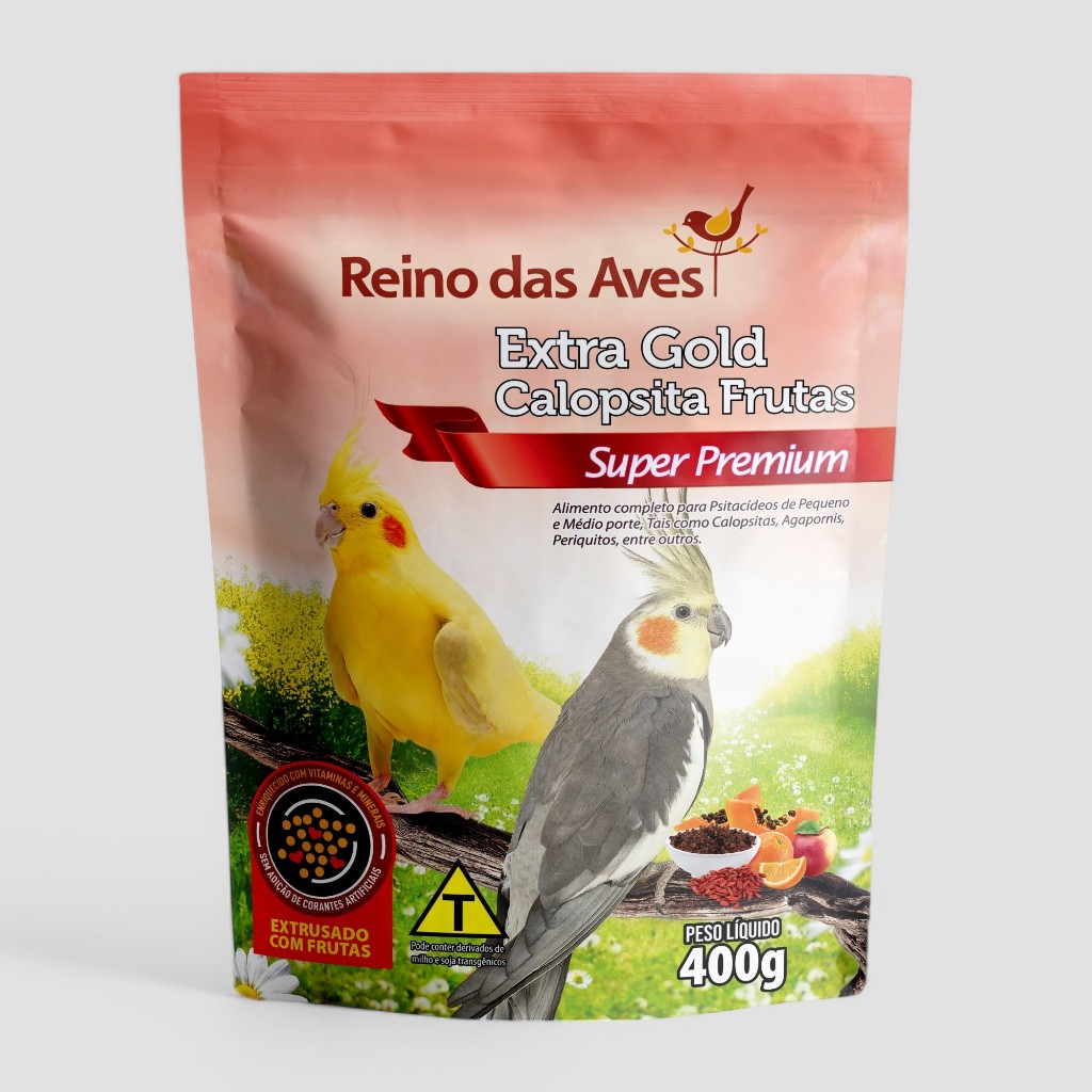 Ração Extra Gold Calopsita Frutas 400g