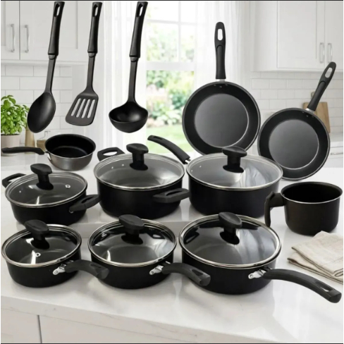 Jogo Panelas 13 Peças Antiaderente Kit Frigideira