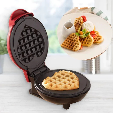 Máquina Waffle Coração Elétrica Antiaderente G
