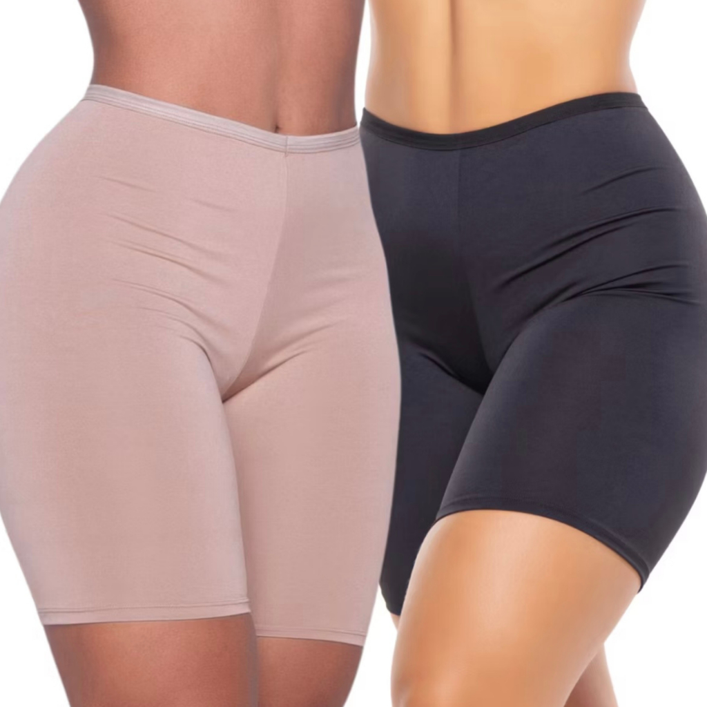 Kit 2 Shorts Segunda Pele Modelador Anágua Liso P