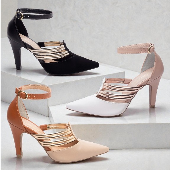 Scarpin Salto Alto Bico Fino Luxo Elegante Chique 