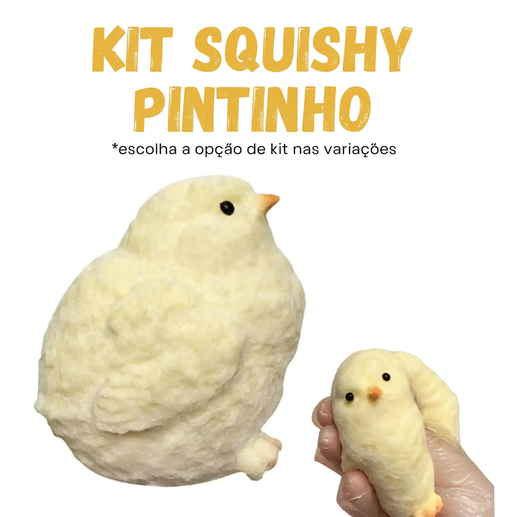Kit 2 Taba Squishy Pintinho Brinquedo Anti Estress