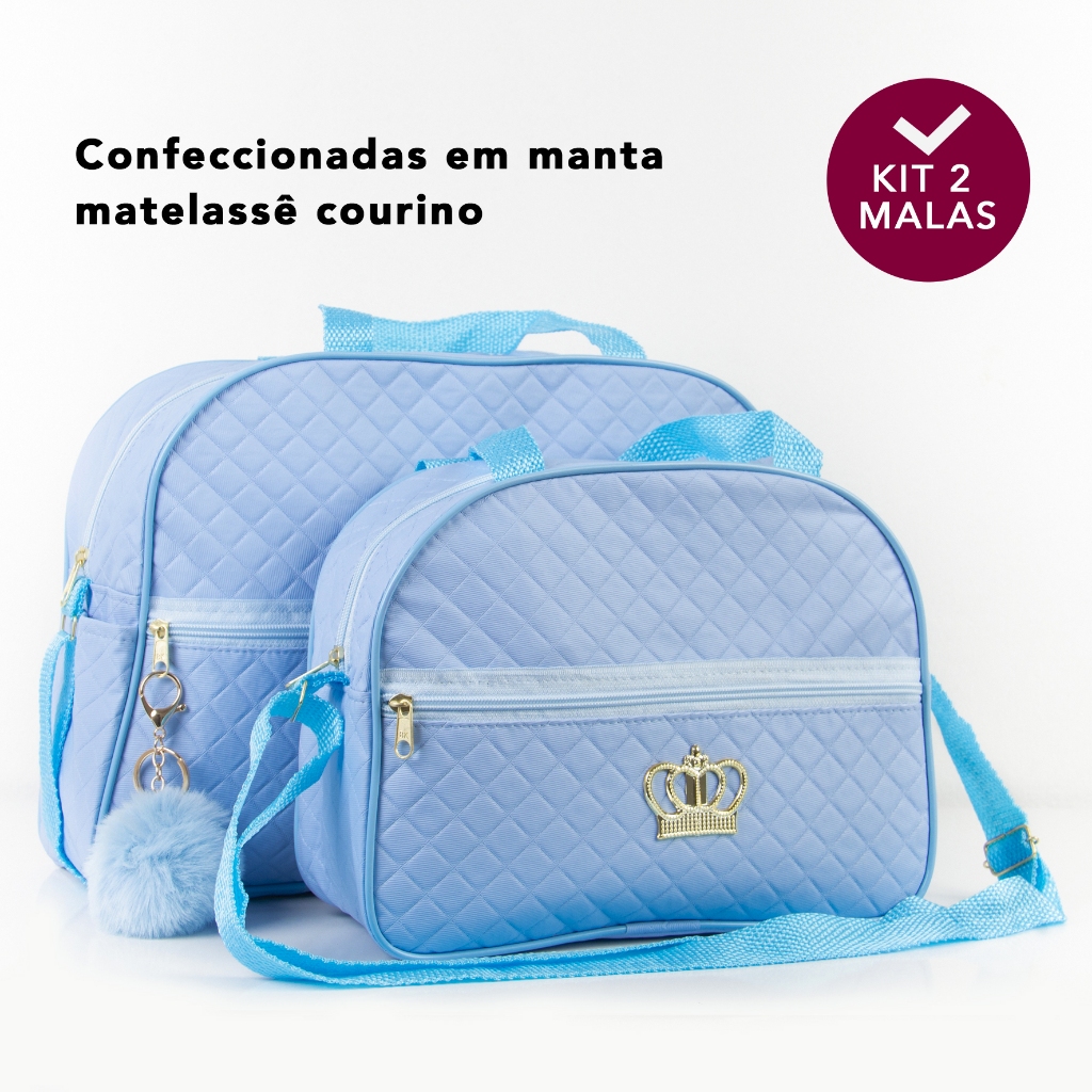Kit Bolsa Maternidade 2 peças Varias Cores Lisas