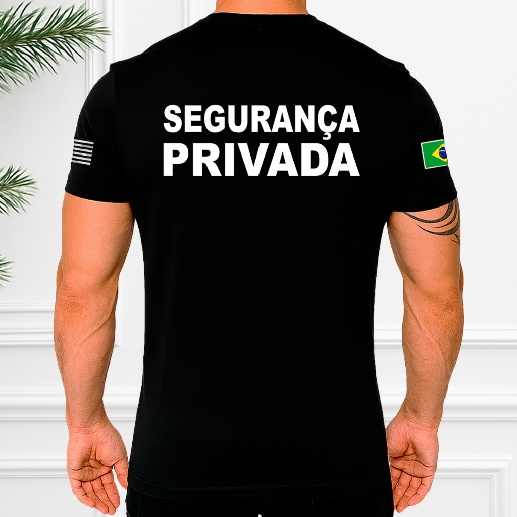 Camisa 100% Algodão Personalizada Segurança Priv