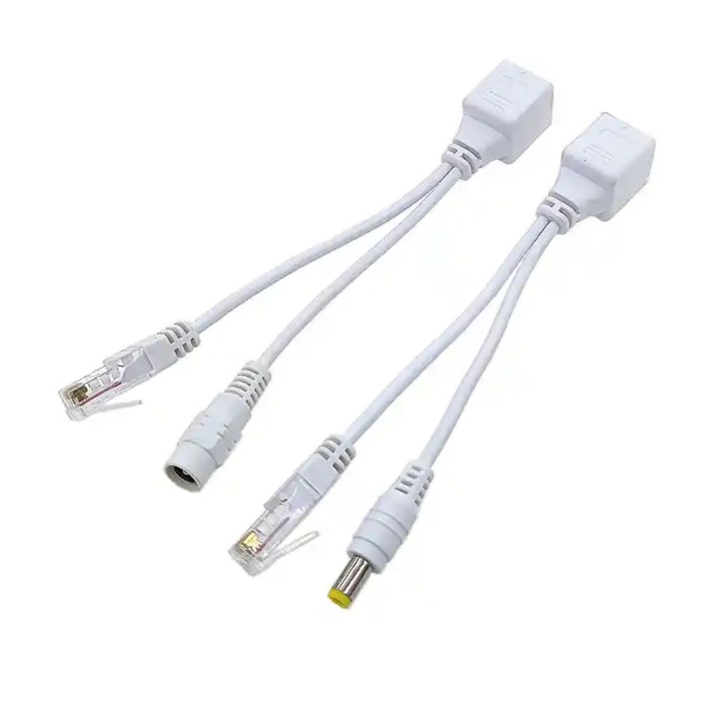 Par De Cabo Adaptador Poe Rj45 12v 2a Ethernet At�