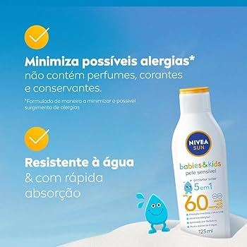 Protetor Solar Nivea Sun Kids E Babies 100ml FPS 6