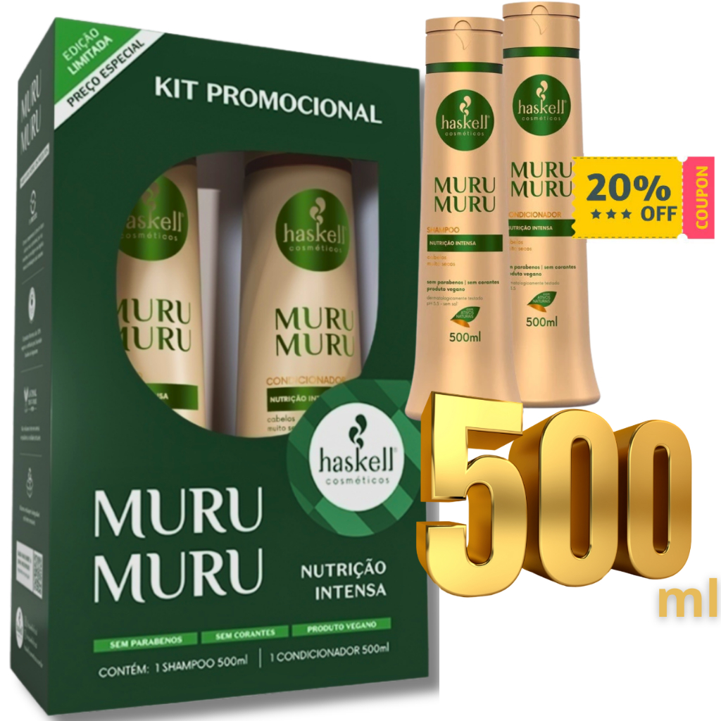 Kit Haskell Murumuru | Shampoo e Condicionador 500