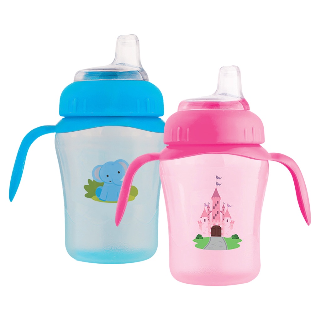 Copo Infantil Bico Silicone anti-vazamento transi