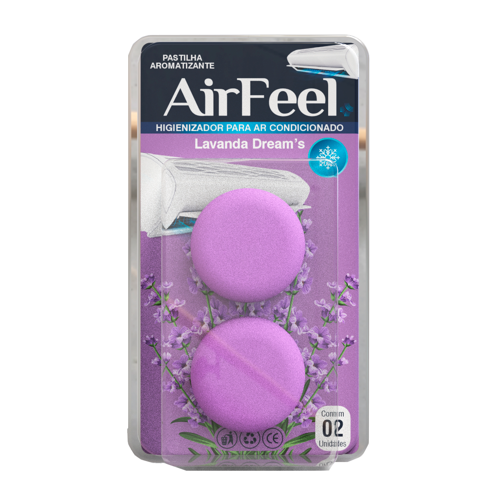 Pastilha Aromatizante Ar Condicionado Airfeel Lava