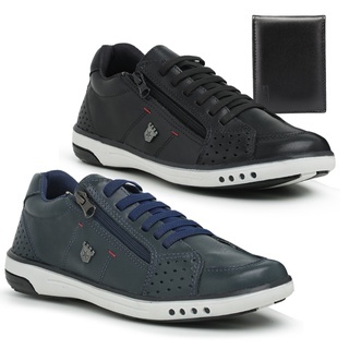 Kit 2 Sapatenis Masculino Moda Tenis Casual Ajuste