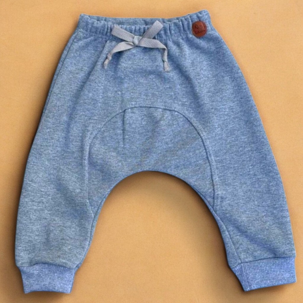 Calças Saruel de Moletom Peluciado Bebê e Infan