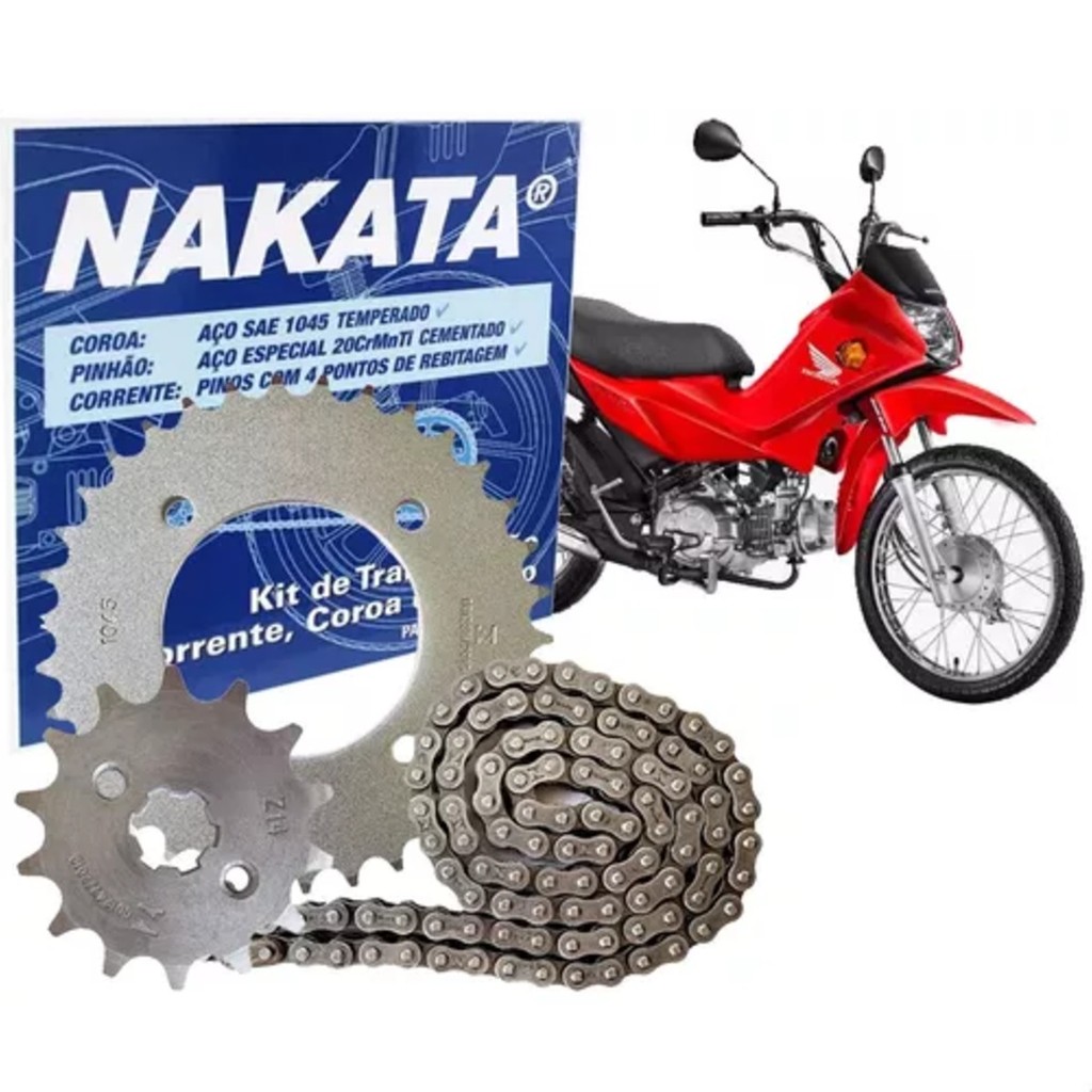 KIT TRANSMISSAO BIZ 125 | BIZ 110I | POP 100/110 (