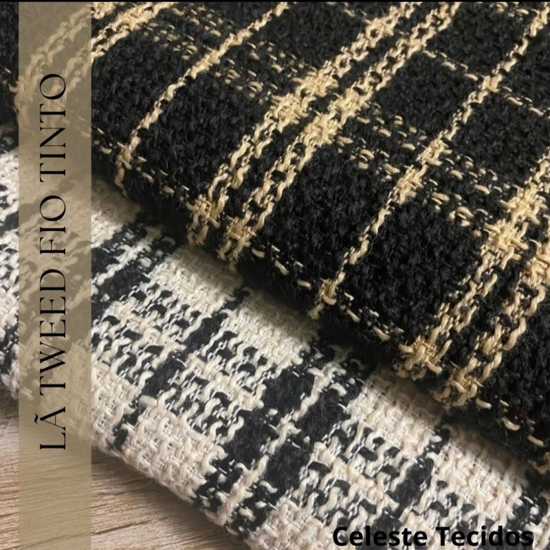 Lã Tweed Fio Tinto Tecido de inverno grosso para 