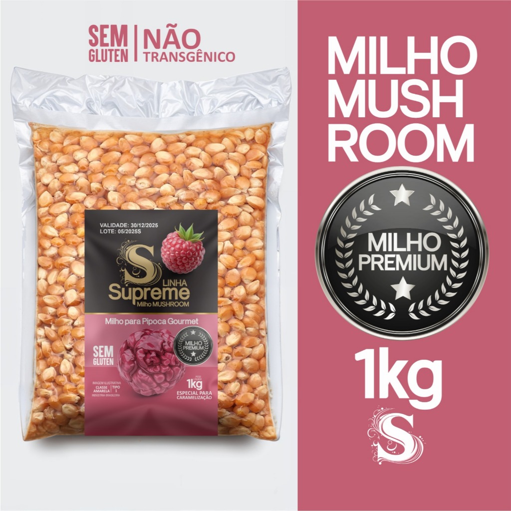 MILHO MUSHROOM PARA PIPOCA GOURMET PREMIUM