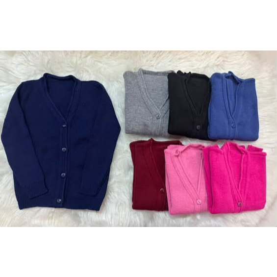 Casaco Infantil em Tricot, Blusa de Lã com Botõe