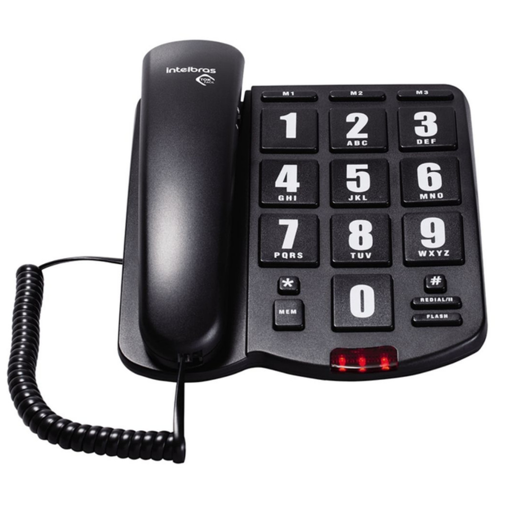 Telefone Intelbras com Fio teclas grandes Tok Fác