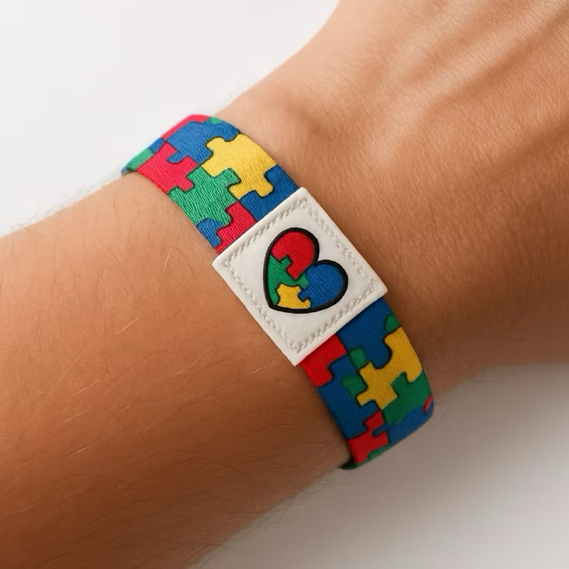 Pulseira do Amor e Inclusão Símbolo do Autismo