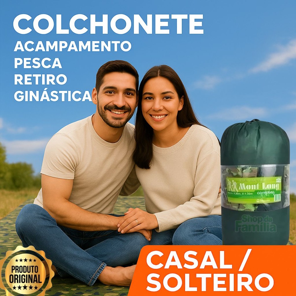 Colchonete Acampamento Camping Casal 190×130 