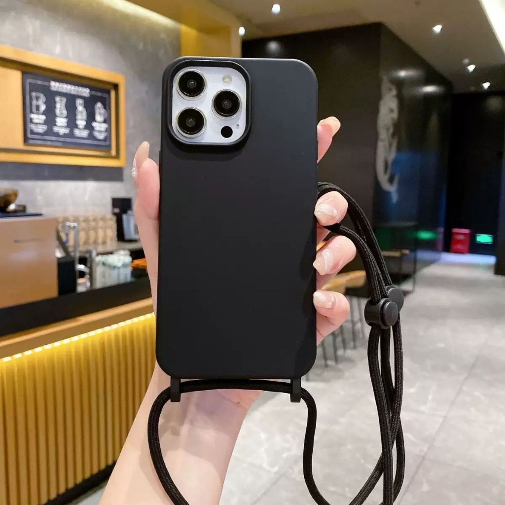 Capa Capinha Silicone Luxo Com Cordão Alça Para 