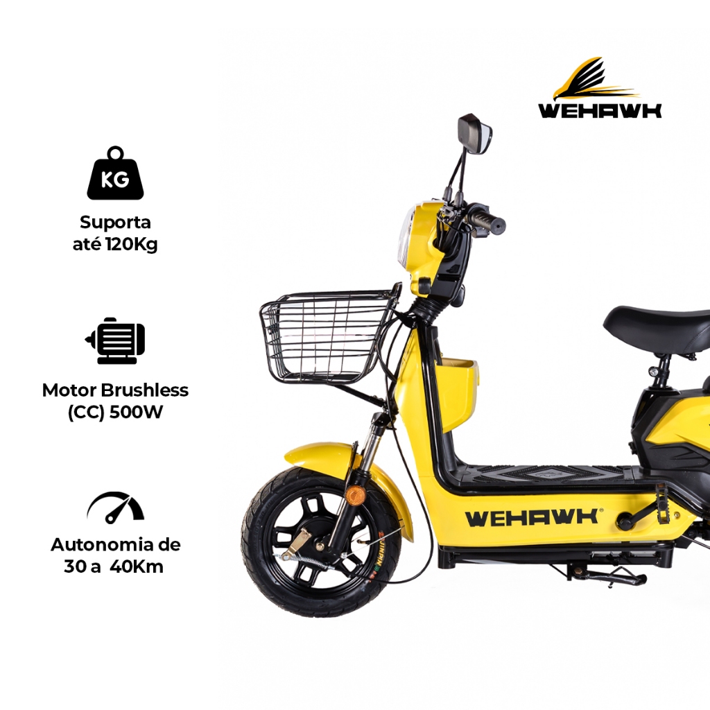 Bicicleta Elétrica Scooter 500w WeHawk Basket WX-