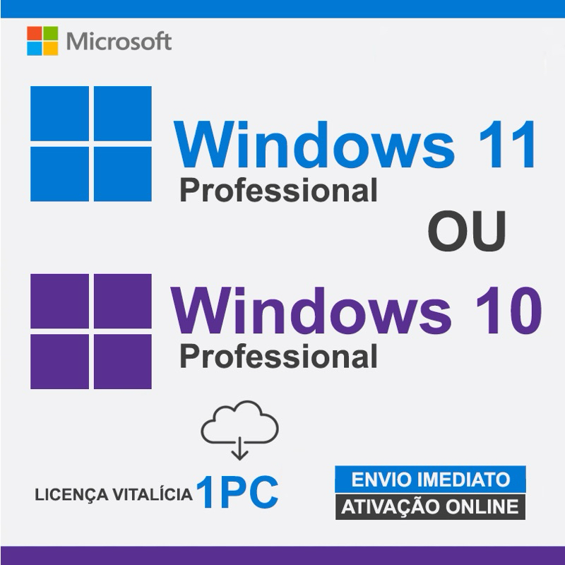 Licença Serial Chave Key Windows 10/11 Pro/Home +