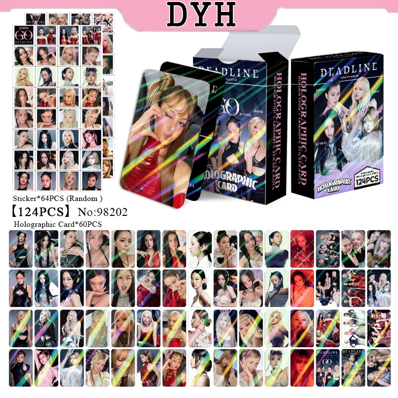 124 Pçs/Caixa BLACKPINK Photocards ROSE Cartão L
