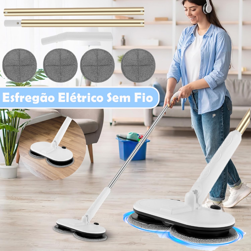 Mop Elétrico Automático Inteligente Para Casa Es
