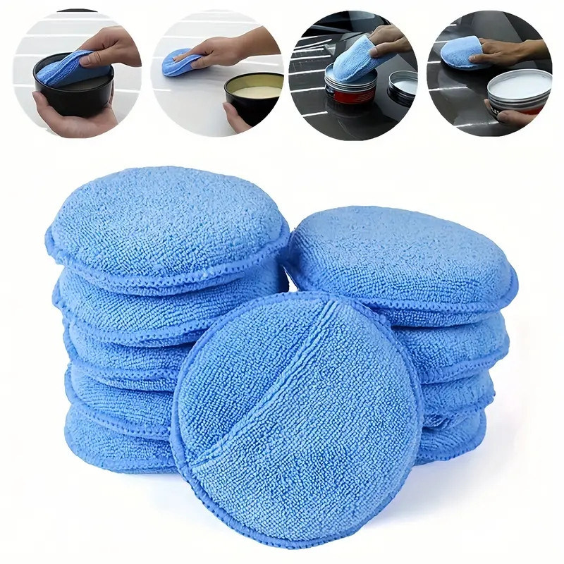 10 Pacotes de Aplicadores de Cera de Microfibra de