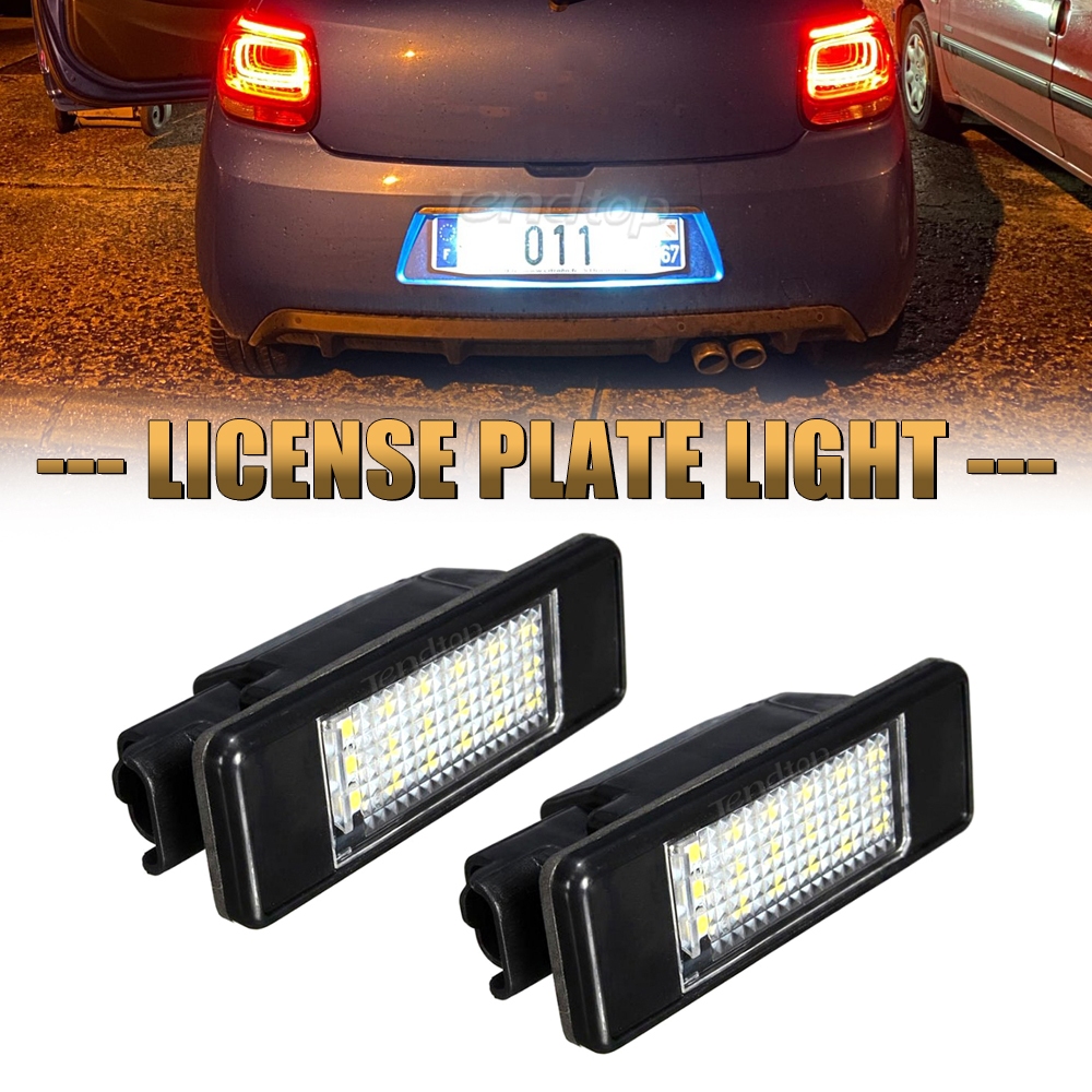 2Pcs Placa De Matrícula Luz De Etiqueta De Carro 